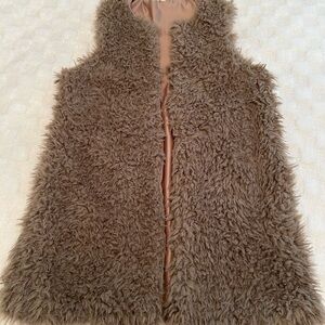 Cozy Brown Faux Fur Long Women’s Vest